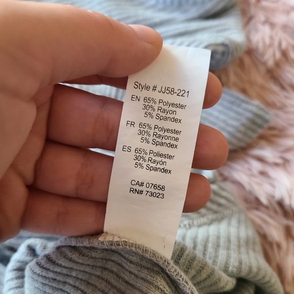 L Grey Ribbed Bodycon Dress Revamped - Picture 4 of 8